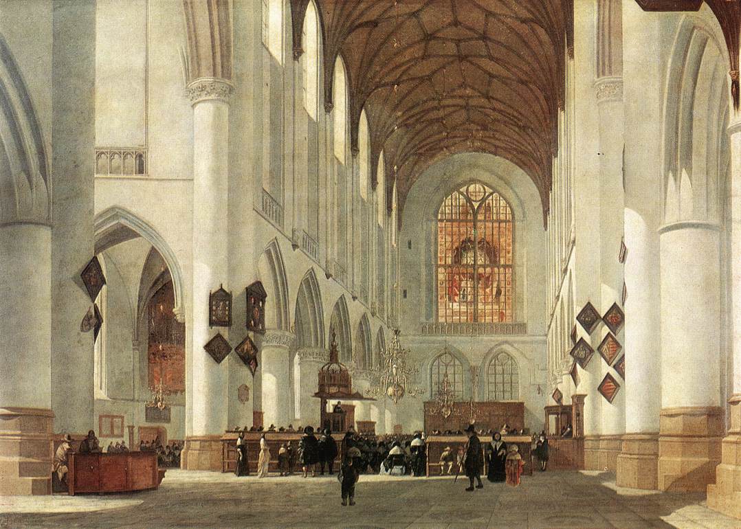 Interior of the St Bavo Church at Haarlem fs
